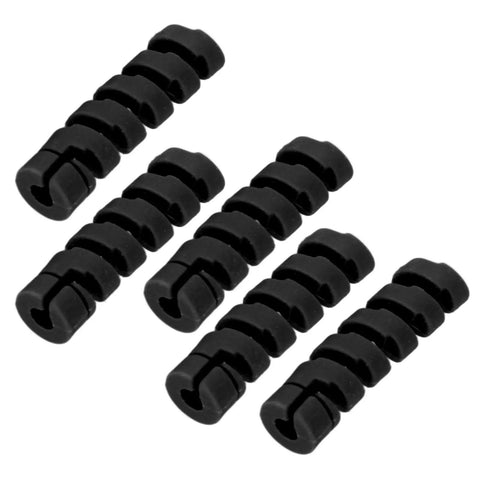 High Performance Bike Cable Sleeve Kit With Rubber Housing Covers For 4 To 5mm Lines Plus Anti Friction Spiral Design Protects Road And Mountain Bikes From Wear Daily, 5 black rubber sleeves