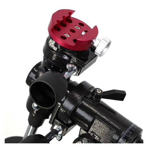 Close-up of Ergonomic Telescope Mount Stand For EQ4 Equatorial Mount With Tripod And Polar Scope