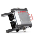 Ultralight Dual Motor Transmission with Dig Overdrive Gearbox and Slipper Pad for 1/10 RC Crawlers, aluminum case side view
