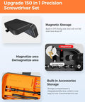 Go To 150 In 1 Precision Screwdriver Set for Electronics Repair with 120 Magnetic Bits and 30 Piece Magnetic Tools Kit, storage features
