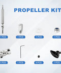 Drive Shaft With Propeller Universal Joint For RC Boat, Stainless Steel 2 Blade Propeller, L100mm Shaft Kit Components