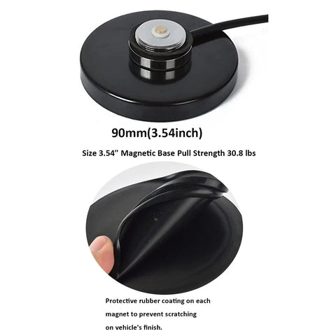 Magnetic base of Dual Band VHF UHF NMO Antenna for 2m and 70cm Mobile Radios With Magnetic Base 16 Ft RG58 Cable PL259