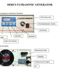 Beefy 110V Digital Ultrasonic Generator 600W To 1200W With control panel, LED display, power switch, fan and connectors