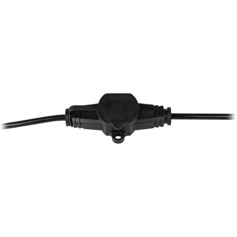Stage Boss Thirty Two Point Five Foot Heavy Duty Extension Cord With Sixteen Gauge Three Conductor, black multi-outlet section