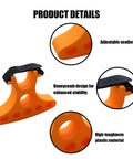 Close-up of orange bike repair stand honeycomb design, adjustable seatbelt, high-toughness plastic material for Two Pack Portable Bicycle Repair Stand For Electric, Mountain And Road Bikes, Handlebar Jack That Lifts Up To 50 Pounds, Adjustable Height, Fits 1.18 To 1.38 Inch Handlebars, Easy Setup For Quick Bike Maintenance.
