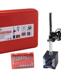 Heavy Duty 110 Lb Magnetic Base With Fine Adjustment, 0 To 1 Inch Dial Indicator 0.001 Inch Resolution, Includes 22 Piece Indicator Point Kit