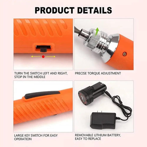 Heavy Duty Automatic Rebar Tie Wire Twister With Electric Power And Carbon Steel Body showing precise torque adjustment features.