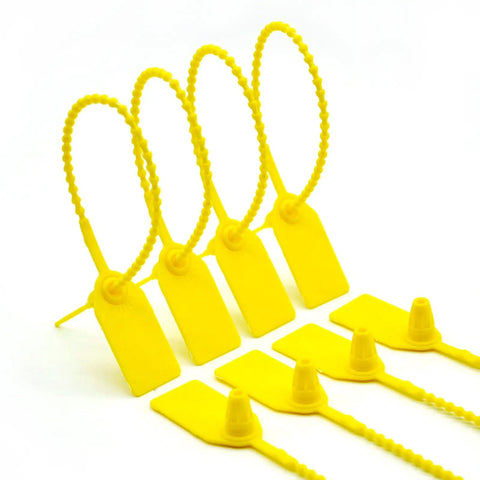 Fire Extinguisher Inspection Tags Yellow Plastic Safety Seals 100 Pack Adjustable Lock Straps Under 18 Inch Circumference Write Your Dates Or Logos Dead Simple Compliance Gear
