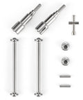 1 18 Scale Metal Rear Drive Shafts Upgrade Kit With Diff Cups For 2020 New Version 18859 18858 RC Trucks M1883 M1885 M1817 Compatible Durable Metal Upgrade For Reliable Performance And Easy Install, silver RC parts set