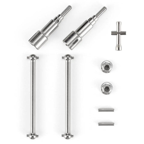 1 18 Scale Metal Rear Drive Shafts Upgrade Kit With Diff Cups For 2020 New Version 18859 18858 RC Trucks M1883 M1885 M1817 Compatible Durable Metal Upgrade For Reliable Performance And Easy Install, silver RC parts set