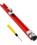 Heavy Duty Aluminum Circular Saw Guide Rail For 12-Inch Saws Precision Adjustable Base Guide with clamp, red rail with tool