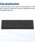 Rectangle Graphite Block Sheet For Melting And Electrolysis, High Purity Graphite Electrode Plate 60x19x5mm Ingot Disk displayed