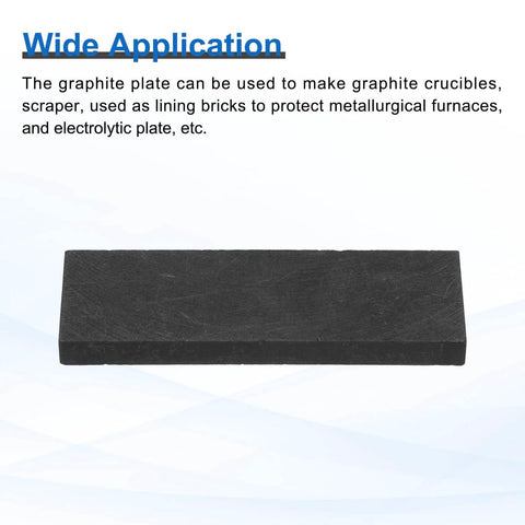 Rectangle Graphite Block Sheet For Melting And Electrolysis, High Purity Graphite Electrode Plate 60x19x5mm Ingot Disk displayed