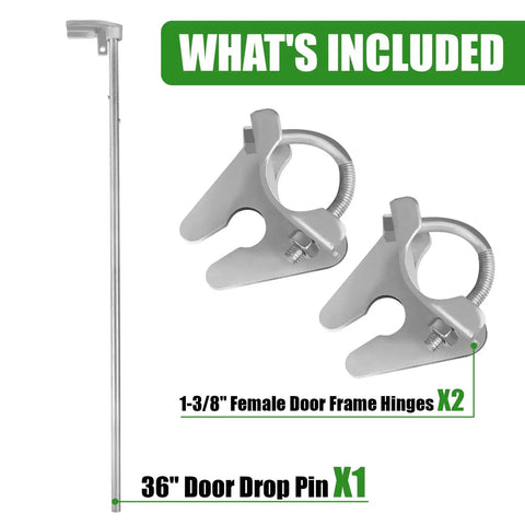 36 Inch Chain Link Drop Rod Gate Latch For Double Gates Pull Style Fence Gate Lock For 1 3 Eighths Inch Frame Beefy Heavy Duty