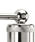 Close-up of polished nickel finish on Three Light Coastal Vanity Light With Clear Glass Shades In Polished Nickel Finish For A Modern Beachy Bathroom Glow And Vibe Durable Steel Construction Easy Install Ideal For Sinks Mirrors And Hallway Vanities