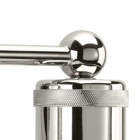 Close-up of polished nickel finish on Three Light Coastal Vanity Light With Clear Glass Shades In Polished Nickel Finish For A Modern Beachy Bathroom Glow And Vibe Durable Steel Construction Easy Install Ideal For Sinks Mirrors And Hallway Vanities