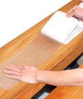 Applying Non Slip Stair Treads Tape 15 Pack 4 By 24 Inches Ultra Strong Adhesive For Smooth Surfaces on wooden stairs