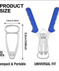 20 Piece Stainless Steel Miter Spring Clamps Kit With Spring Loaded Pliers For Woodworking Picture Frames And Wood Trim Moldings Built Tough Rust Resistant Heavy Duty Clamping For Crafts Boss Grade Quality product size with dimensions.