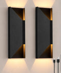 Nsleaiy Wireless Wall Sconces Set of Two, Rechargeable Wall Lights in black with warm LED glow, includes remote.