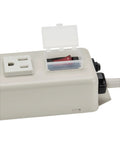 Heavy Duty 20 Amp Power Strip With 6 Outlets, All Metal Housing, 15 Foot Cord, On Off Switch Cover visible