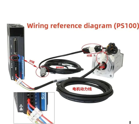Beefy 400W AC Servo Drive Kit With 3000 RPM 60 Flange, 17 Bit Magnetic Encoder, and 3 Meter Encoder Cable wiring diagram