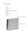 30 Piece Wood Blind And Shutter Fastener Repair Kit With Tilt Rod Pins Dowel Pegs Pivot Hardware Hanging Clips. White plastic and metal components.