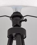 Top view of Mid Century Modern Tripod Floor Lamp In Black, Tall Standing Lamp With Adjustable Three Way Lighting to brighten spaces