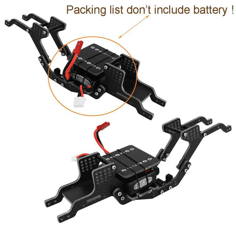 Carbon Fiber Chassis Frame Kit With Brass Skid Plate For 1 By 18 RC Crawler Redcat Ascent 18 Upgrade Part with shock mounts