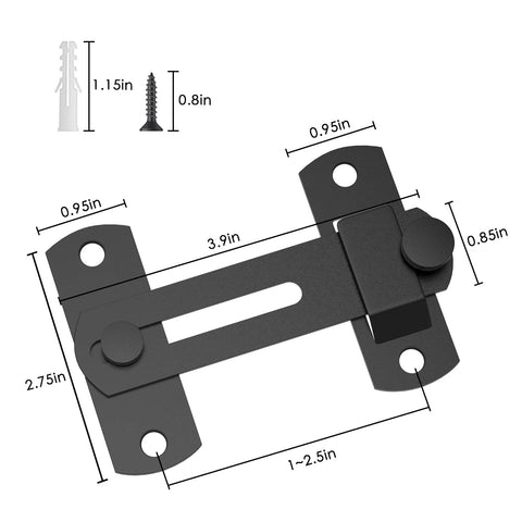 180 Degree Flip Sliding Barn Door Lock For Privacy Set Of 2 Premium 304 Stainless Steel Barn Door Latch With Corrosion Resistant Finish Easy Install Privacy Lock For Doors Pet Doors Bathrooms Outdoor Areas Garages And Windows