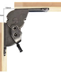 Heavy Duty Folding Hinge Locking Brackets 0 To 180 Degree Adjustable Invisible Table Extension Bracket Pack Of 4 mounted on wood.