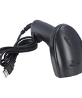 USB Wired Barcode Scanner Handheld Reader 1D 2D fast accurate scanning with 640x480 CMOS image sensor, coiled USB cable visible