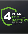 4 Year Tool & Battery Warranty for the 18 Inch 60V Cordless Chainsaw Tool Only, ensuring reliable performance.