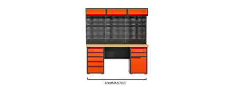 Heavy Duty Rolling Tool Cabinet With Consumables Parts Divider Cabinet For Workshop, Industrial Steel Storage Cart With Locking Doors, Rust Proof Finish, Scratch Resistant Surface And Easy Glide Wheels, 1800mm wide
