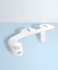 Element No Electricity Required Bidet Attachment With Front And Rear Self Cleaning Nozzles Slim Modern Design on blue backdrop