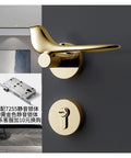 Heavy Duty Silent Magnetic Door Lock For Interior Bedroom Privacy Gate Latch Ultra Quiet Operation Pivot Slide Bolt PVD Gold finish