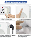 Instructions for using Beefy 3000W Step Up Voltage Converter Transformer 110V to 220V with circuit breaker and control