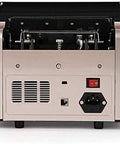 Heavy Duty Automatic Money Counter With UV IR MG Fake Bill Detection Variable Speed Cash Counting Machine rear view showing connections.