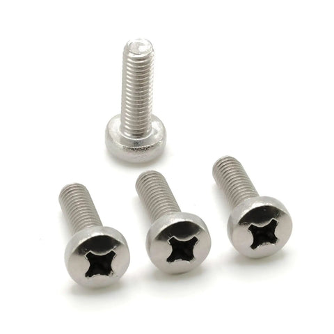 Toyota Rear License Plate Screws M6 1.0 By 20mm Stainless Steel Pack Of 4 For RAV4, Camry, Corolla, 4Runner, Highlander And More OEM Style Replacement Hardware