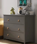 Modern dresser with brown leather drawer pulls 6 pack for kitchen cabinets and drawers, textured leather handles with grain finish.