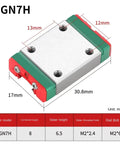 Close-up of MGN7H guide block from Miniature Linear Rail Kit 550mm to 1000mm With Two Guide Blocks 800mm Long Slick Rock Solid Precision Linear Motion.