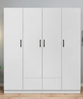 White Wood Grain Peel And Stick Wallpaper 15.7 In By 118 In Waterproof Vinyl On Cabinet Doors in Room Setting