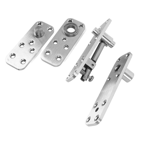 Concealed Door Hinge With Hidden Pivot Built Tough Heavy Duty 600 Lb Capacity 360 Degree Pivot Brushed Stainless Steel Finish