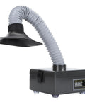 Solder Fume Extractor With 150W Motor And 3 Stage Filtration System featuring adjustable hose and digital display