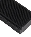 Premium Aluminum Alloy Heavy Duty Dual Battery Pack Switch Balancer in black, featuring ribbed texture and snug XT60 plugs.