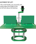 Boss Tier Router Table Lift System With Heavy Duty Aluminum Insert Plate For 65 Mm Motors, featuring adjustable crank handle.