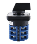LW28-32 D303.3 Rotary Cam Changeover Switch 3 Phase 660V 32A 12 Terminals Panel Mount Heavy-Duty Industrial Selector Switch