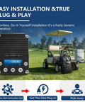 Plug And Play Golf Cart Controller 48V 400A Direct Replacement Easy Diy Install with golf cart background.
