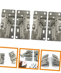 OUNONA hidden spring cabinet hinges, four-piece metal drop-leaf support set.