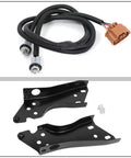 DNA Motoring rear step bumper with license-plate-light harness and black powder-coated mounting brackets for Silverado/Sierra