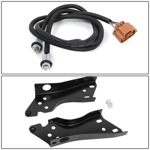 DNA Motoring rear step bumper with license-plate-light harness and black powder-coated mounting brackets for Silverado/Sierra